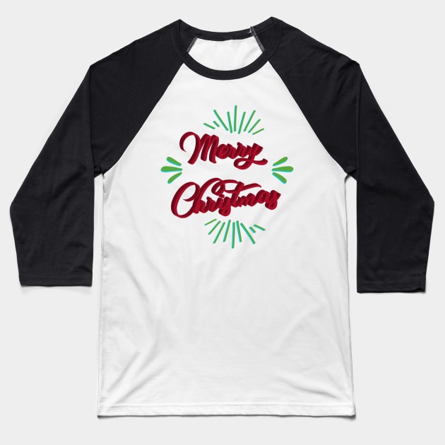 Feliz Navidad Baseball T-Shirt by magenta-dream